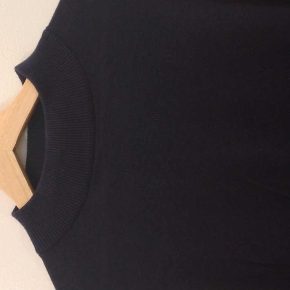 Report Collection XL Navy Cotton/Modal Blend Mock Turtleneck Sweater